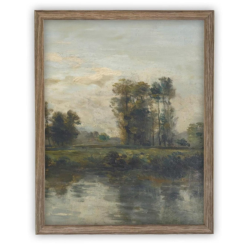 Vintage Framed Canvas Art #LAN-277