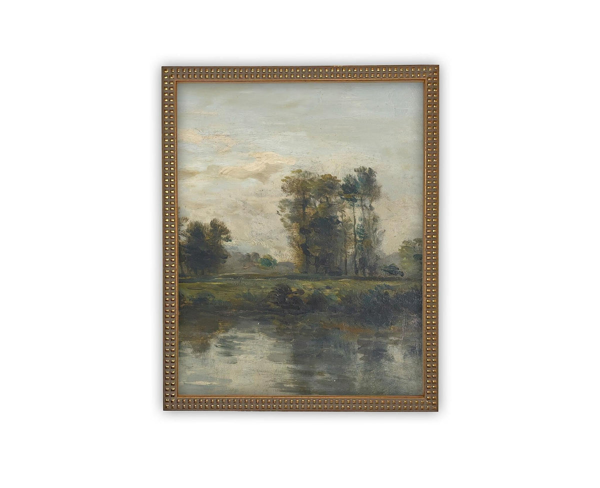 Vintage Framed Canvas Art #LAN-277