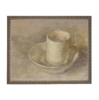 Framed Neutral Vintage Kitchen Pottery Still Life Canvas Print ST-647