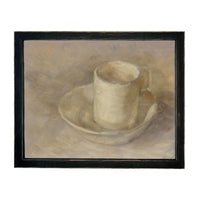 Framed Neutral Vintage Kitchen Pottery Still Life Canvas Print ST-647
