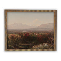 Vintage Framed Canvas Art Autumn Landscape #LAN-112