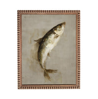 Framed Vintage Fish Print: Lake House or Cabin Art #CAB-107
