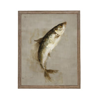 Framed Vintage Fish Print: Lake House or Cabin Art #CAB-107