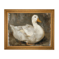 Vintage Duck Canvas Print: Framed Nursery Art Reproduction #A-206