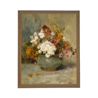 READY to SHIP 16X20 Vintage Floral Still Life Framed Canvas Print #BOT-172