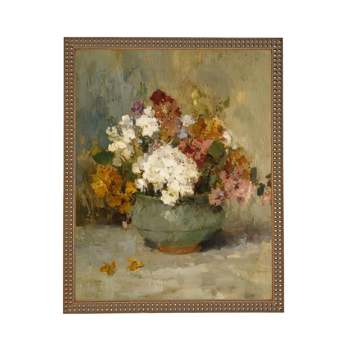 READY to SHIP 16X20 Vintage Floral Still Life Framed Canvas Print #BOT-172