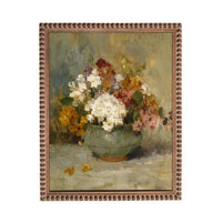 Vintage Floral Still Life Framed Canvas Print #BOT-172