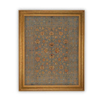 READY to SHIP 24X36 Vintage Floral Canvas Art Print - Framed Tapestry Reproduction