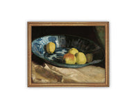 READY to SHIP 12X16 Framed Vintage Still Life Canvas Print: Kitchen Fruit Art