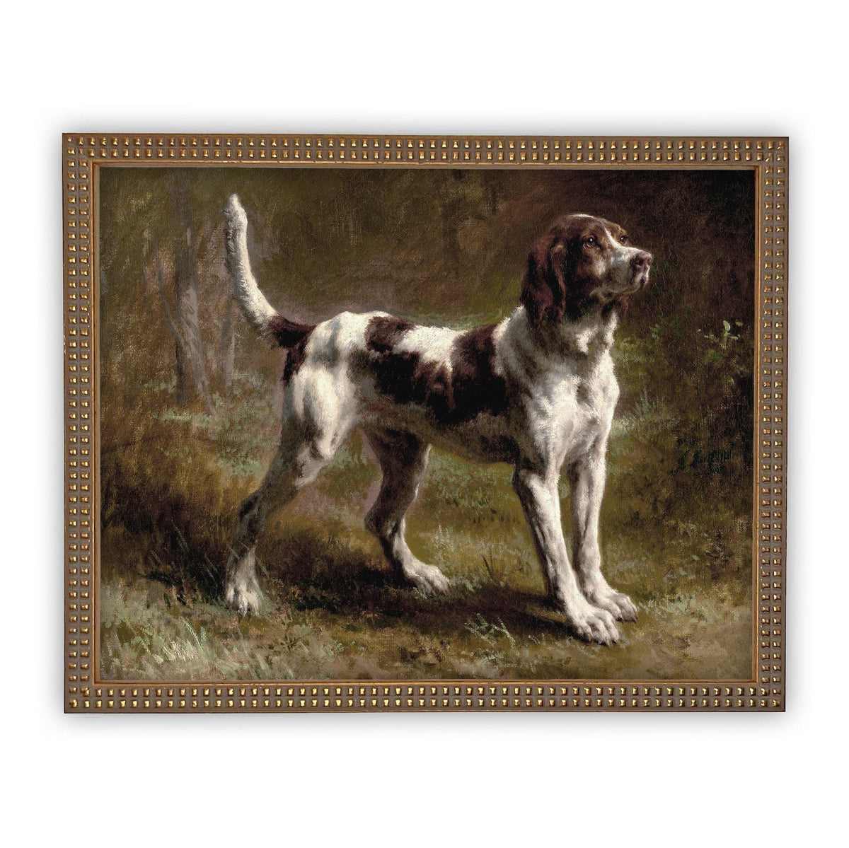 Vintage Framed Canvas Art #A-113