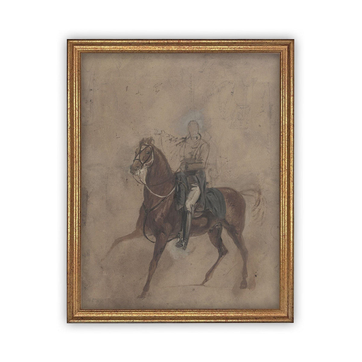 Framed Horse Cowboy Art #A-121