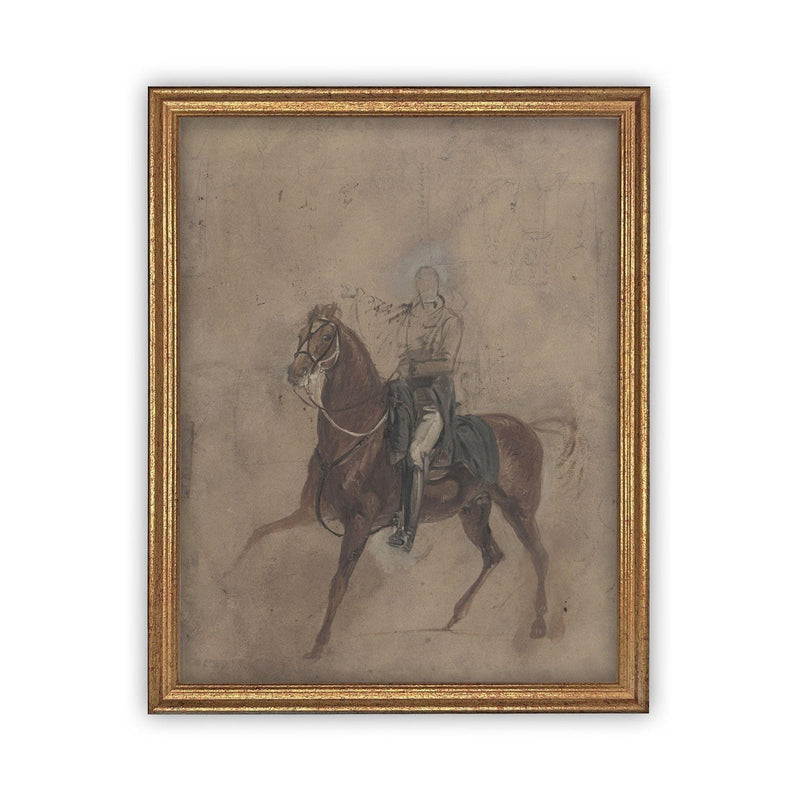 Framed Horse Cowboy Art #A-121