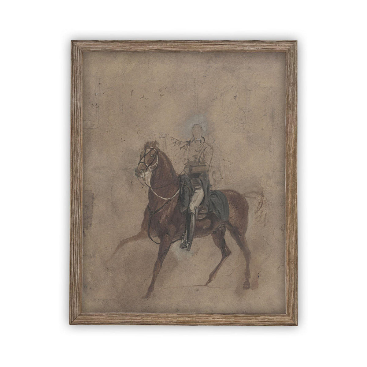 Framed Horse Cowboy Art #A-121