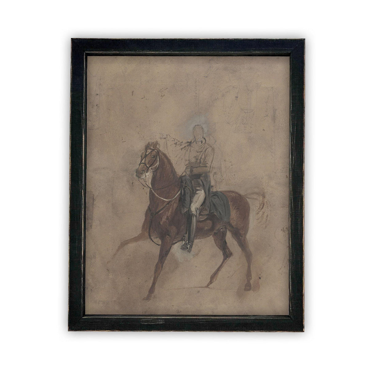 Framed Horse Cowboy Art #A-121
