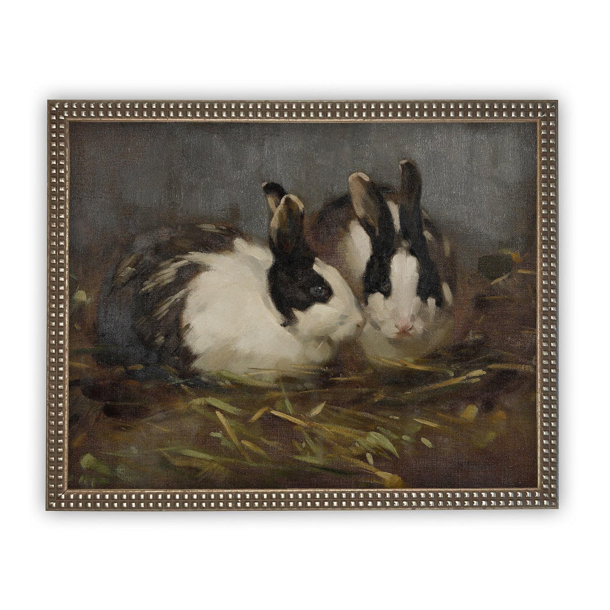 Vintage Framed Canvas Art Farmhouse print #143