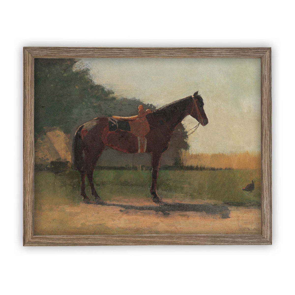 Framed Horse Equestrian Art #A-122