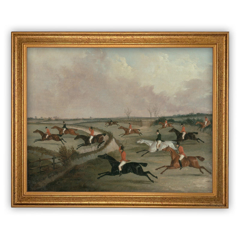 Vintage Framed Canvas Art #A-159