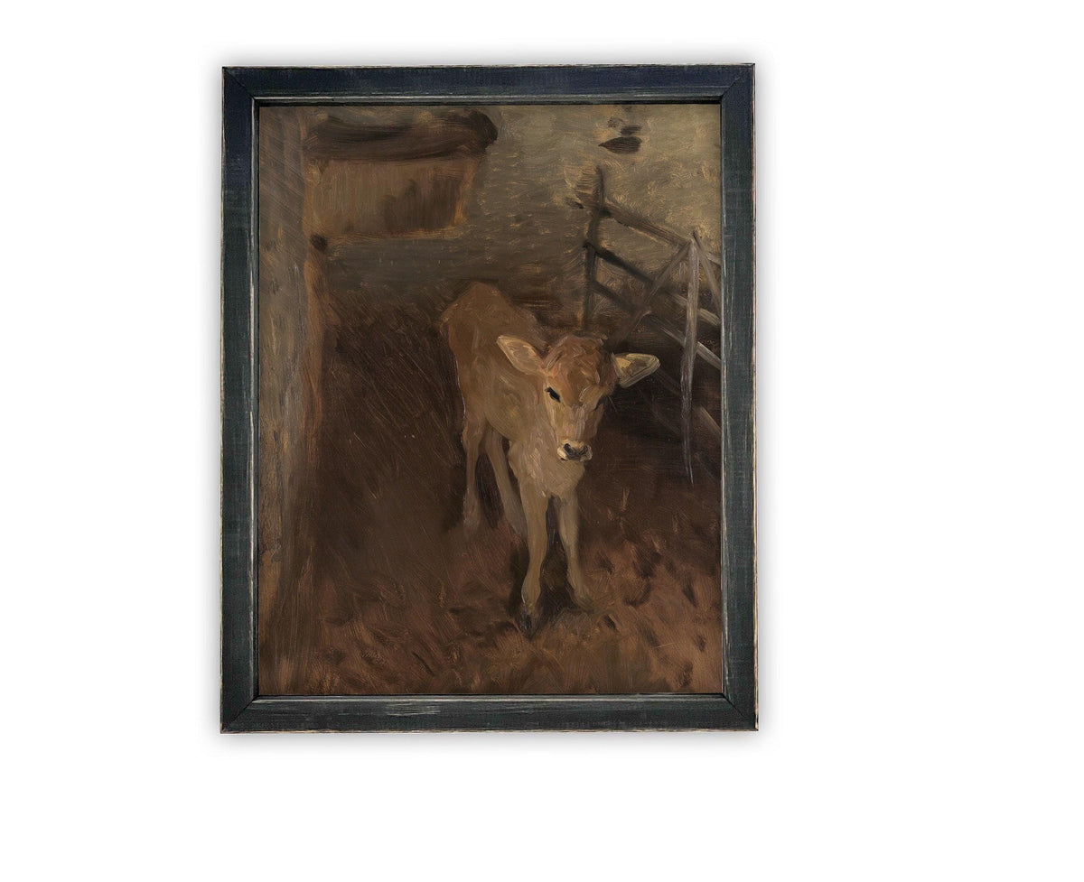Vintage Framed Canvas Art #A-163