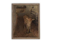 Vintage Framed Canvas Art #A-163