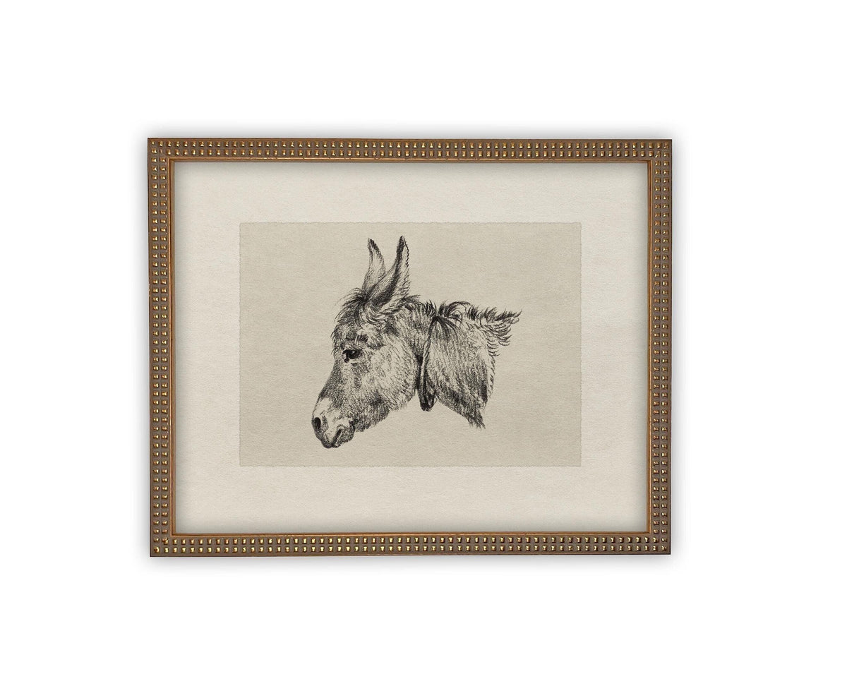 Vintage Framed Canvas Art #A-177