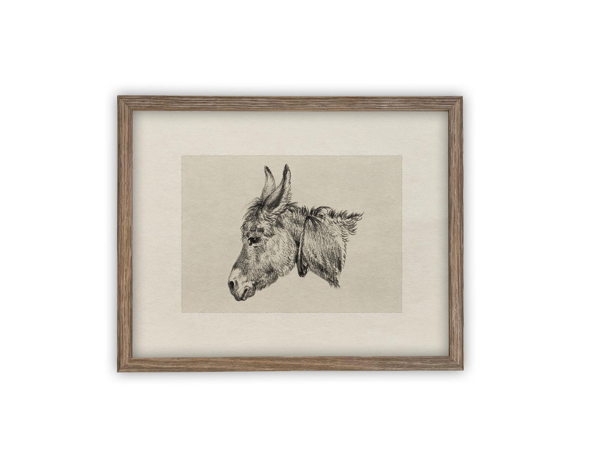 Vintage Framed Canvas Art #A-177