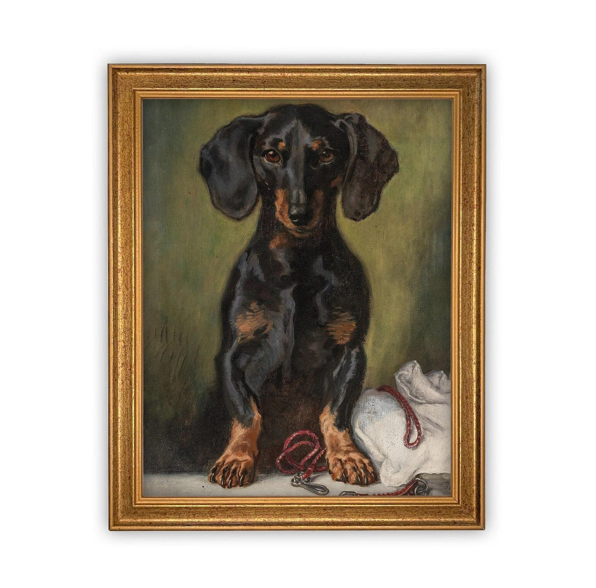 Vintage Framed Canvas Art #A-161