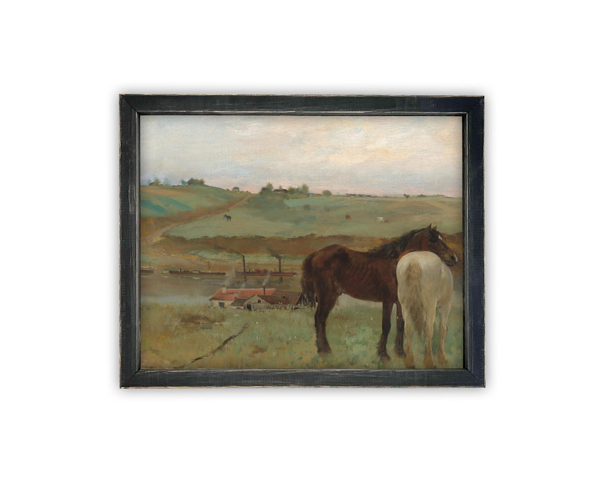 Vintage Framed Canvas Art #A-174