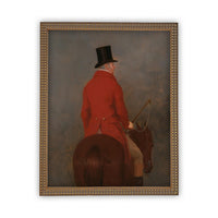 Vintage Framed Canvas Equestrian Art #A-158