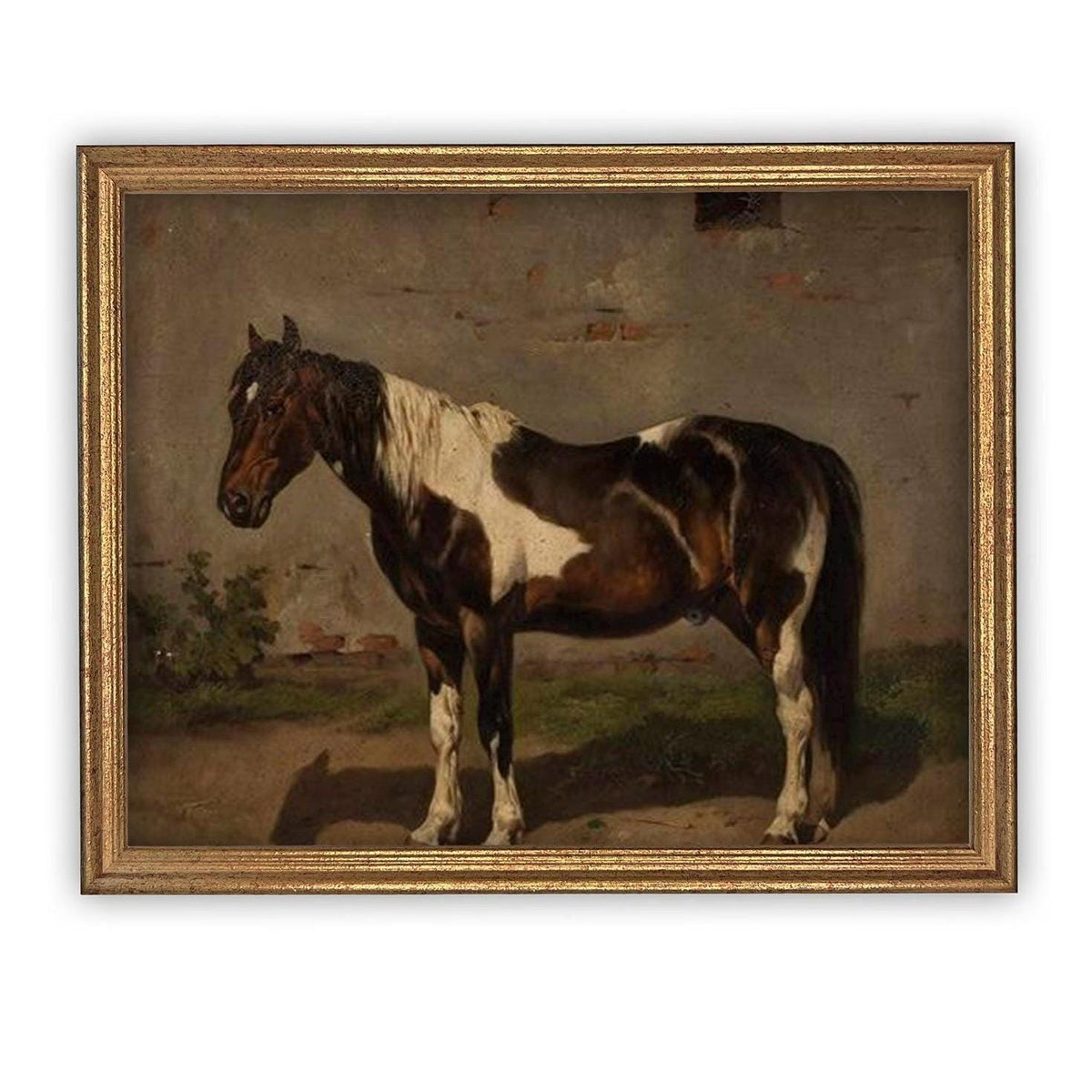 Vintage Framed Canvas Art #A-192