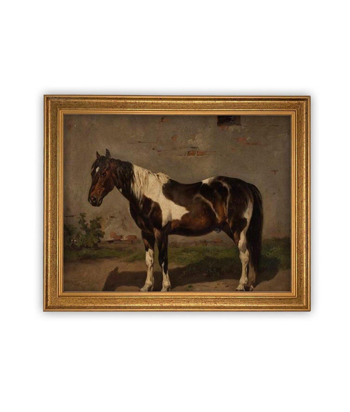 Vintage Framed Canvas Art #A-192