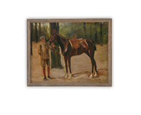 Vintage Framed Canvas Art #A-187