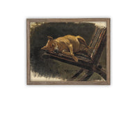 Vintage Framed Canvas Art #A-183