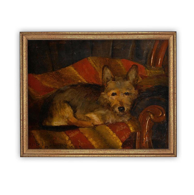 Vintage Framed Canvas Art #A-184