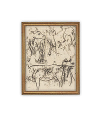 Vintage Framed Canvas Art #A-191