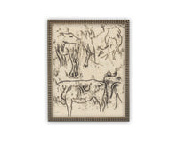 Vintage Framed Canvas Art #A-191