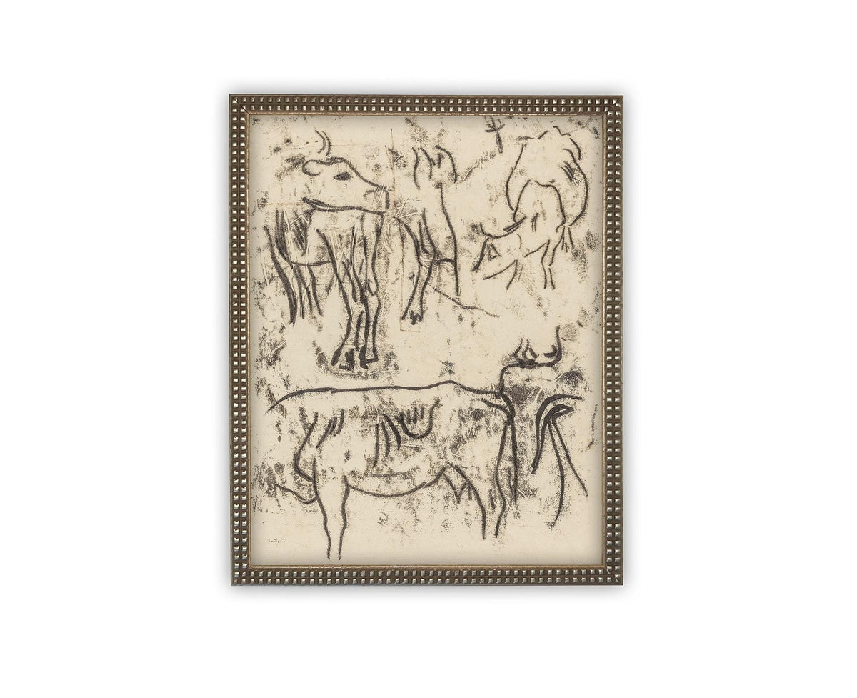 Vintage Framed Canvas Art #A-191