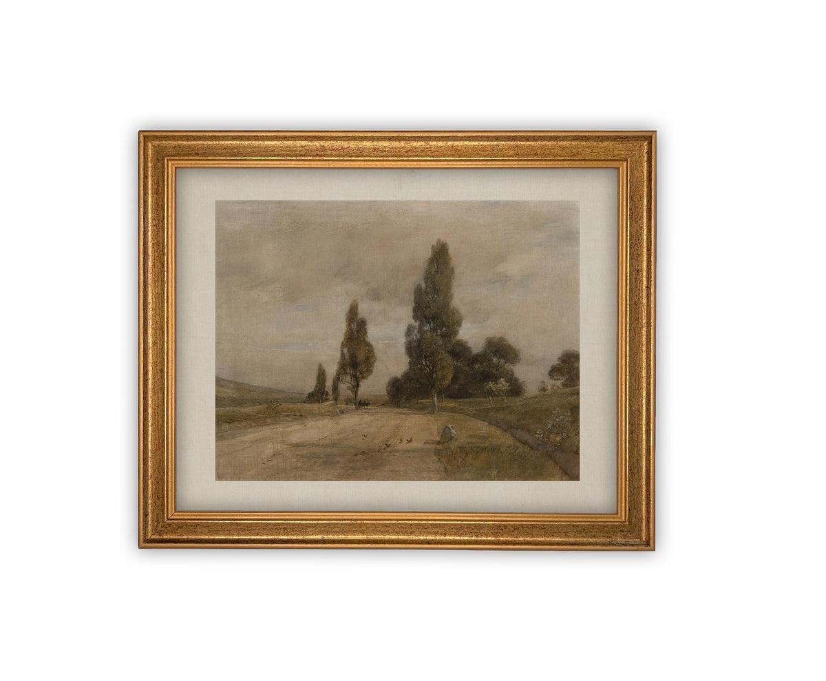 Vintage Framed Canvas Art #LAN-236