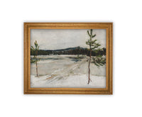 Vintage Framed Canvas Art #LAN-237