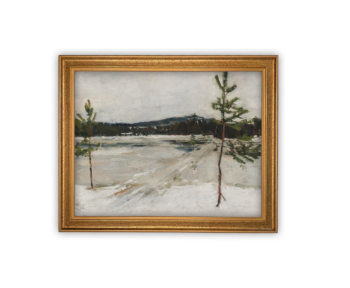 Vintage Framed Canvas Art #LAN-237
