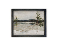 Vintage Framed Canvas Art #LAN-237