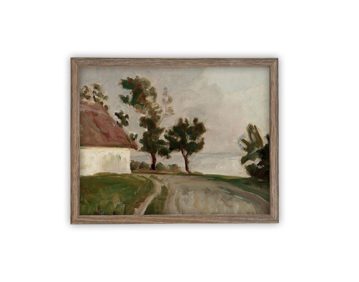 Vintage Framed Canvas Art #LAN-234