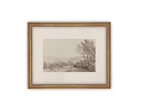 Vintage Framed Canvas Art #LAN-242