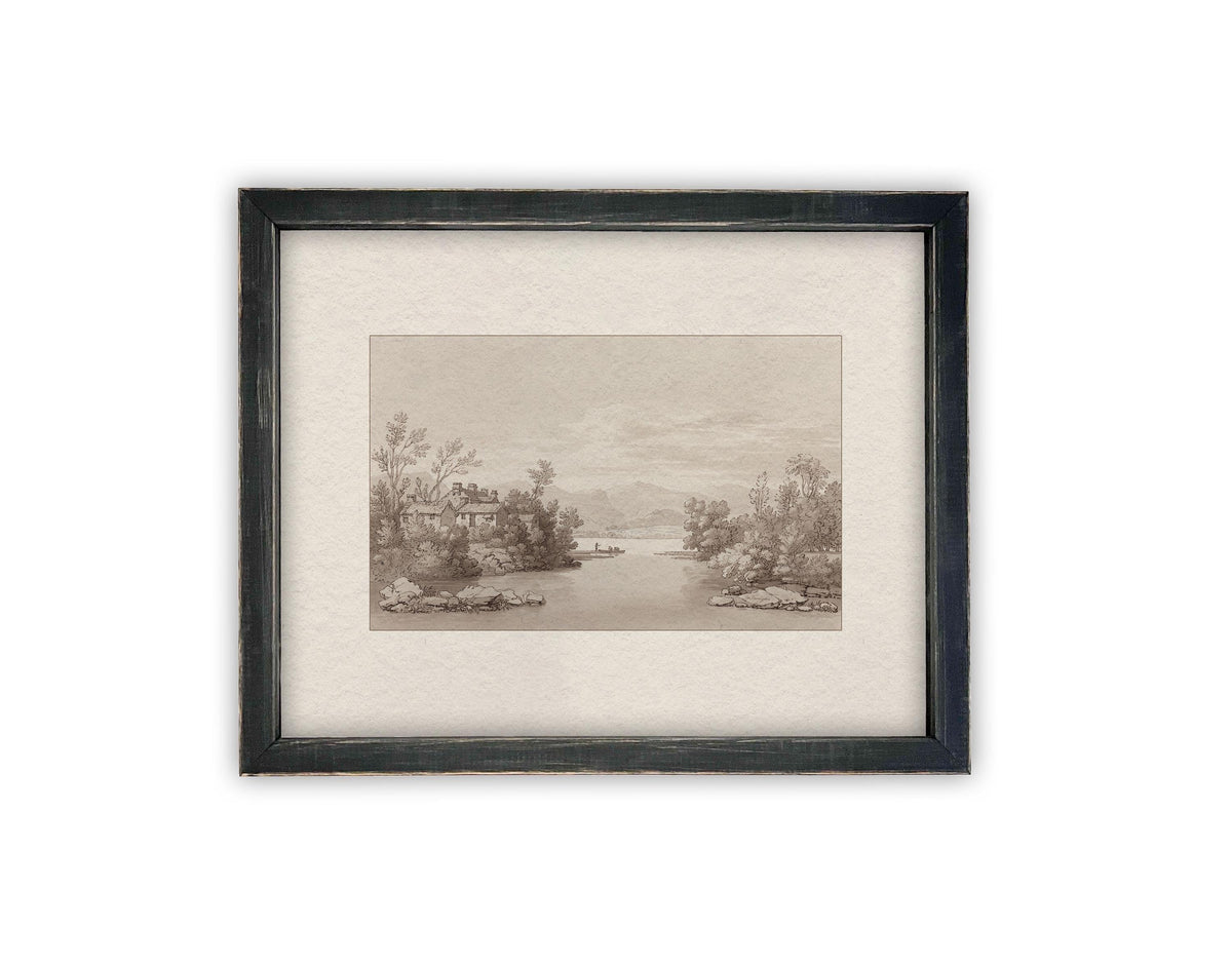 Vintage Framed Canvas Art #LAN-239