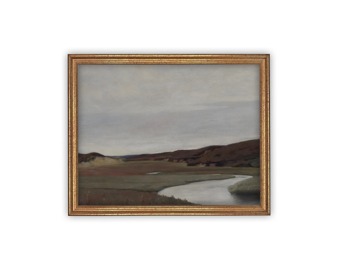 Vintage Framed Canvas Art #LAN-238