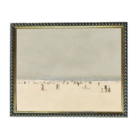 a crowded beach scene with numerous people enjoying the day.