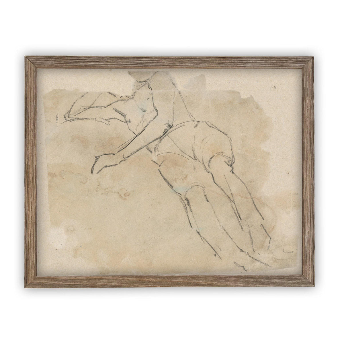Framed Vintage Portrait Sketch #P-513