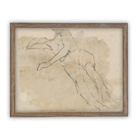 Framed Vintage Portrait Sketch #P-513