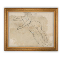Framed Vintage Portrait Sketch #P-513