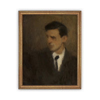 Vintage Framed Canvas Art Portrait of a Man #P-506