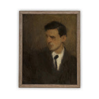 Vintage Framed Canvas Art Portrait of a Man #P-506
